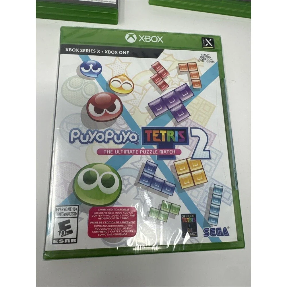 Lot of 3 Xbox One Games NEW PuyoPuyo Tetris 2 Madden 18 Pac-Man Championship
